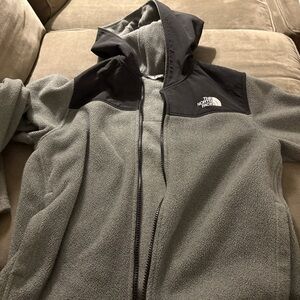 The North Face Black and Gray Fleece Jacket